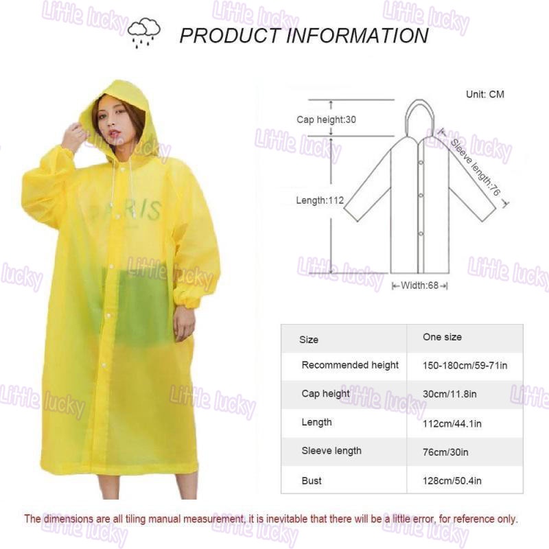 ภาพหน้าปกสินค้าEVA เสื้อกันฝนแฟชั่น สไตล์เกาหลี Rain coats กันน้ำ แบบหนา จากร้าน littlelucky. บน Shopee