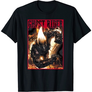 เสื้อยืดโอเวอร์ไซส์เสื้อยืด พิมพ์ลายกราฟฟิค Ghost Rider FuryS-3XL