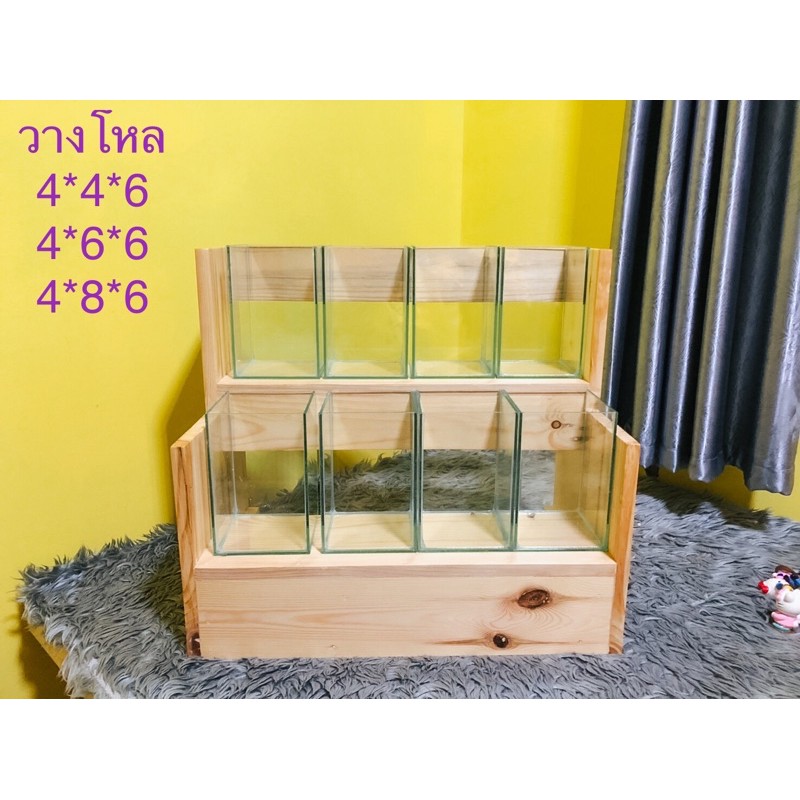 ชั้นวาง โหล ปลากัด 2 ชั้น วางโหลขนาด 4”x4”x8” ได้ชั้นล่ะ 4 ใบ Shopee