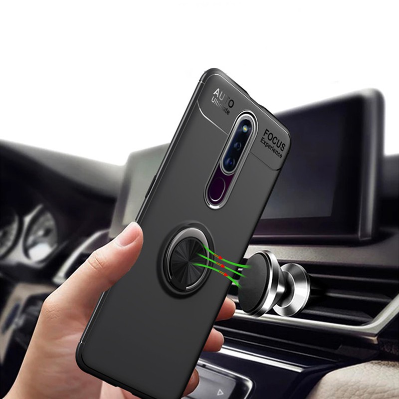 car-phone-case-oppo-f11-pro-case-soft-tpu-black-business-shockproof-ring-cover-case