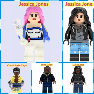 ของเล่นบล็อกตัวต่อเลโก้ รูป Marvels Jessica Jones Luke Cage ขนาดเล็ก สําหรับเด็ก