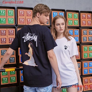 Carelin1188 New STUSSY เสื้อยืดคอกลมแขนสั้นลําลองทรงหลวมสําหรับผู้ชายและผู้หญิง 2022 sale