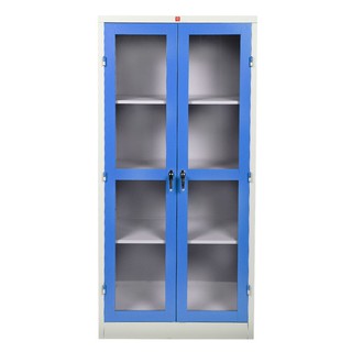 File cabinet HIGH CABINET STEEL MIRRORDOOR KWG-183-RG Office furniture Home &amp; Furniture ตู้เอกสาร ตู้เหล็กสูงบานเปิดกระจ