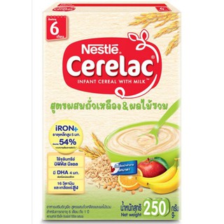 ภาพหน้าปกสินค้าNestle Cerelac​ อาหารเสริม ซีรีแลค สูตรผสมถั่วเหลืองและผลไม้รวม ขนาด 250 กรัม สำหรับทารกและเด็กเล็ก ซึ่งคุณอาจชอบราคาและรีวิวของสินค้านี้