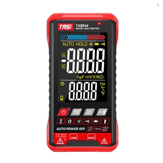 Flt TASI TA804B เครื่องมัลติมิเตอร์ดิจิทัล RMS แบบบางพิเศษ ทดสอบประจุกระแสไฟ ไดโอดอัตโนมัติ และแมนนวล