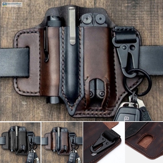 ✿BM✦ Multitool Leather Sheath Pocket Organizer Storage Belt Waist Bag for Camping