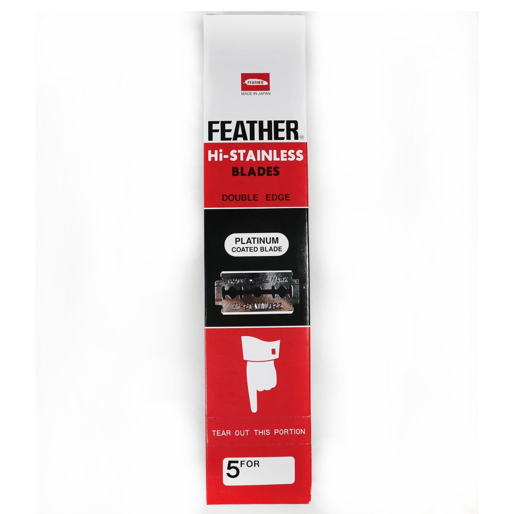 feather-hi-stainless-blades-กล่องแดง