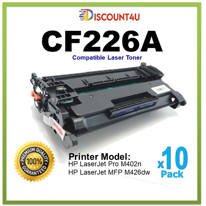 pack10-discount4u-ตลับหมึกเลเซอร์เทียบเท่า-tonerhp-cf226a-226a-26a-for-hp-laserjet-m402d-m402n-m402dn-m402dw-m426