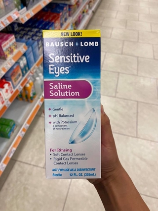 (Pre Order) Bausch & Lomb Sensitive Eyes Saline Solution, 12-Ounce