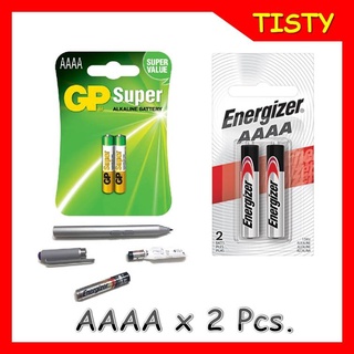 สินค้า ของแท้  100%  AAAA, 4A Energizer E96  / GP Alkaline Battery (2 ก้อน / pack)