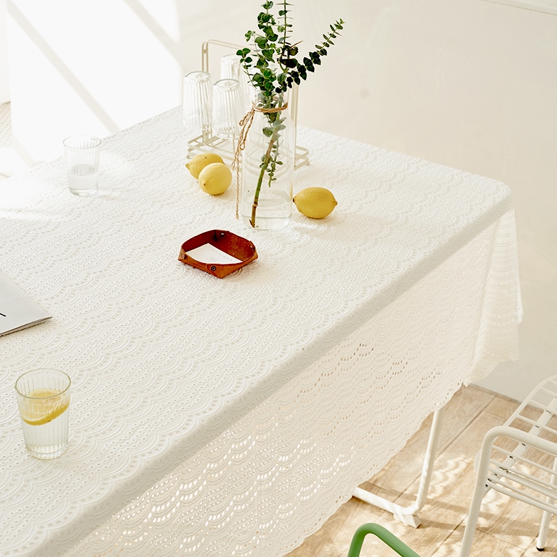 ผ้าปูโต๊ะ-โต๊ะน้ำชาตารางลูกไม้ผ้าปูพื้นไม้สี่เหลี่ยมผืนผ้าแบบวงกลมสไตล์ยุโรปรอบครอบครัวผ้าปกสดขนาดเล็ก