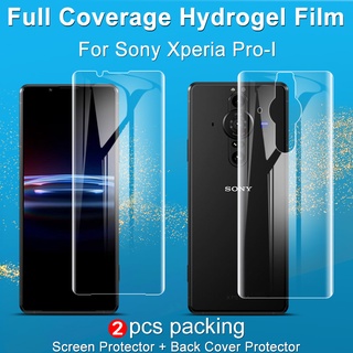 Imak Sony Xperia Pro-I Full Cover Screen Protector Sony XQ-BE62 XQ-BE42 Soft Clear Front / Back Rear Hydrogel Film