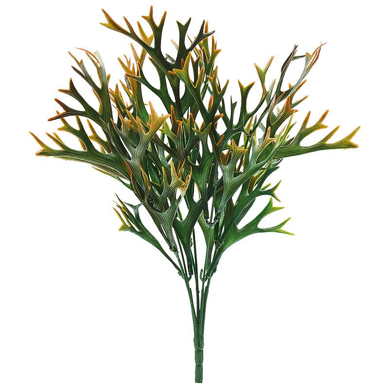 นาทีทอง ใบไม้ประดิษฐ์ ต้นเขากวาง FONTE YF19076B สูง38 ซม. สีเขียว