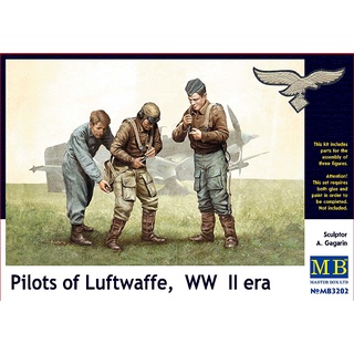 โมเดลประกอบฟิกเกอร์ทหาร Master Box 1/35 MB3202 PILOTS OF LUFTWAFFE,WW II era