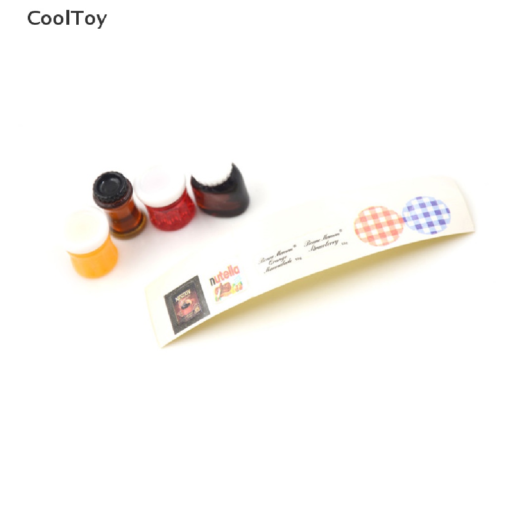 lt-cooltoy-gt-แยมกาแฟจิ๋ว-1-12-diy-สําหรับตกแต่งบ้านตุ๊กตา-4-ชิ้น-ต่อชุด