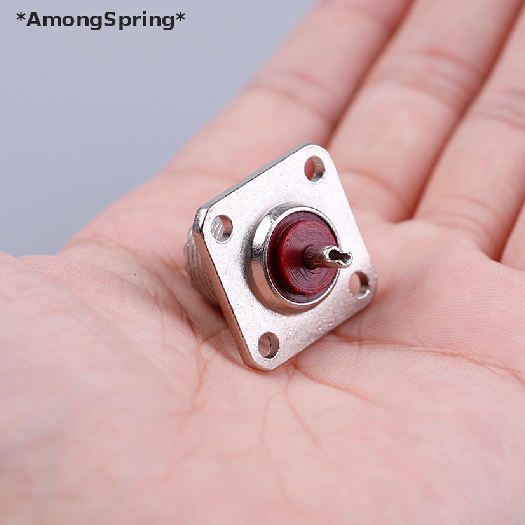 amongspring-uhf-ตัวเมีย-so239-แผงเมาท์หน้าแปลน-เมาท์ดาดฟ้า-บัดกรี-ถ้วยเชื่อมต่อ-rf