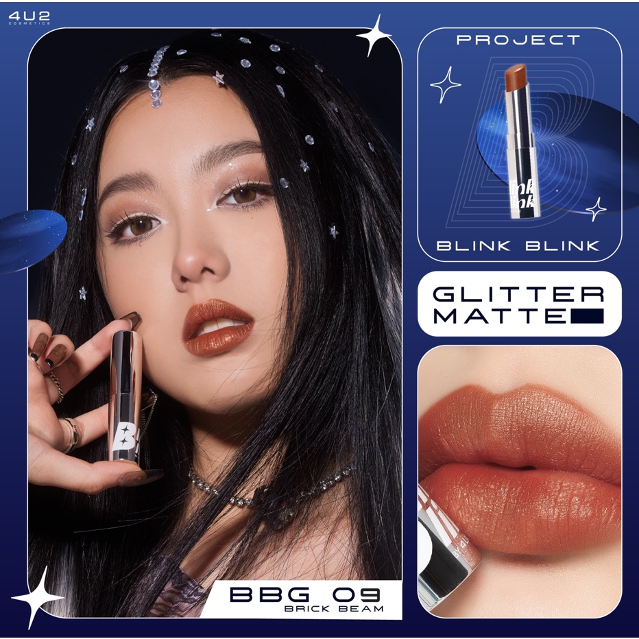 ภาพสินค้า4U2 Blink Blink Glitter Lipstick ลิปปากวิงค์ จากร้าน 4u2_cosmetics บน Shopee ภาพที่ 7