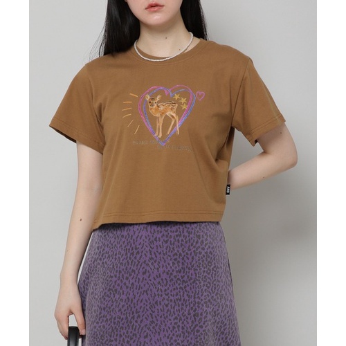 aland-เสื้อยืดผู้หญิง-andtheother-deer-crop-t-shirt