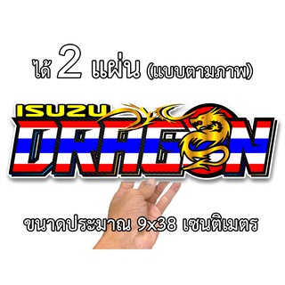 สติกเกอร์ติดรถ อีซูซุ ดราก้อน 2 แผ่น สติกเกอร์คำคม สติกเกอร์คำกวน IS02 สติ๊กเกอร์ติดรถ สติ๊กเกอร์คำคม