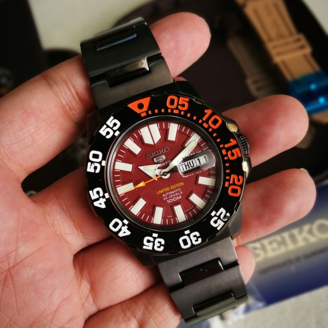 Seiko Mini Monster Limited Edition Burgandy Shopee Thailand