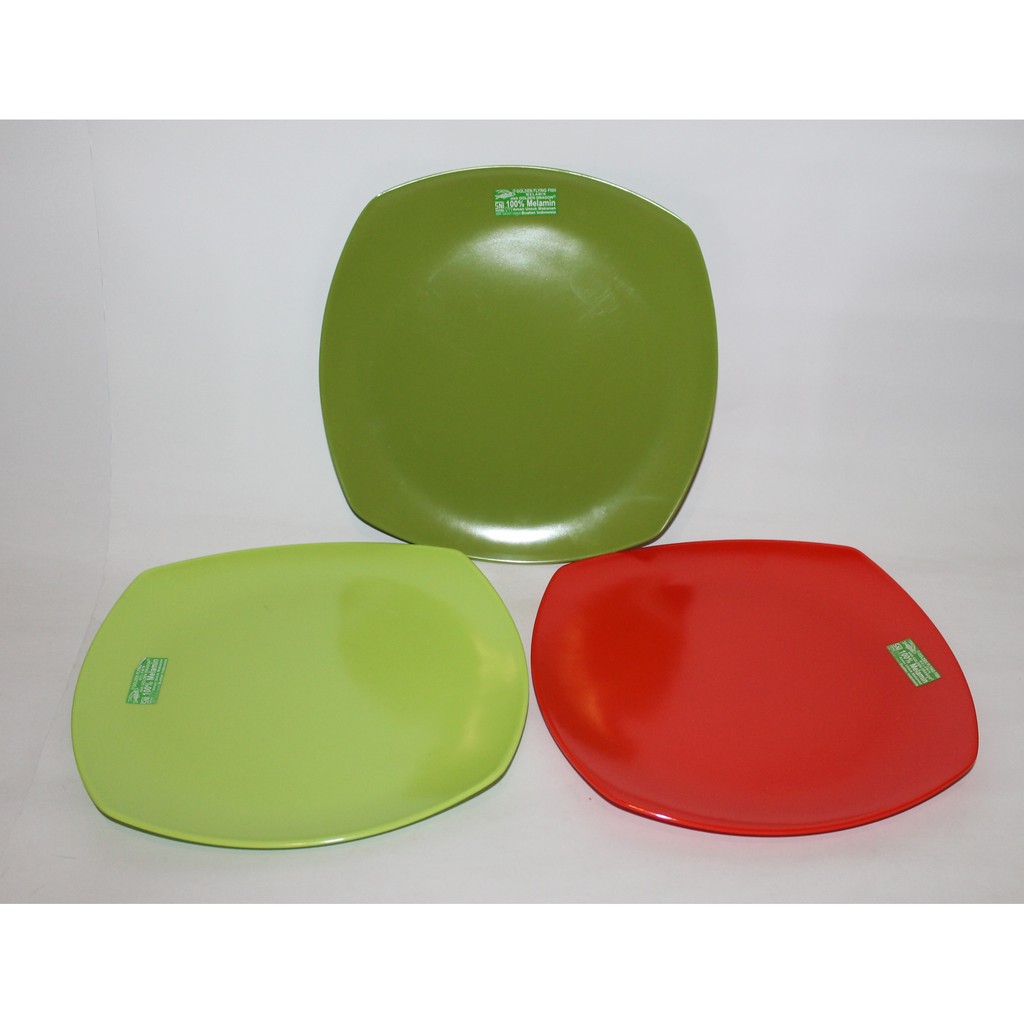 จานเมลามีนหน้าปลาบินสีทอง P0904 | Shopee Thailand