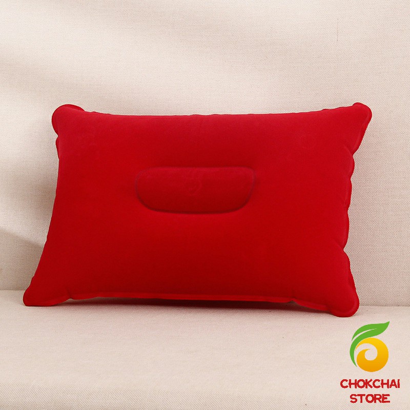 chokchaistore-หมอนเป่าลม-หมอนพกพา-หมอนหนุนหลัง-หนุนนอน-inflatable-pillow