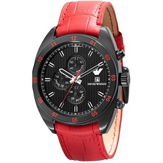 Emporio Armani นาฬิกาข้อมือ สีเเดง สายหนัง รุ่น AR5918