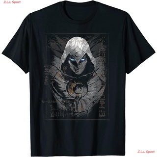 สินค้า Marvel Moon Knight Glowing Eyes Egyptian Hieroglyphs T-Shirt เสื้อยืดพิมพ์ลาย เสื้อยืดแฟชั่นผู้ชาย เสื้อยืดผู้หญิง ลายฮิ