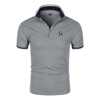 BMW Mens Motorsport Sport Polo Shirt Short Sleeve Big Size Lapel Collar Top Tee