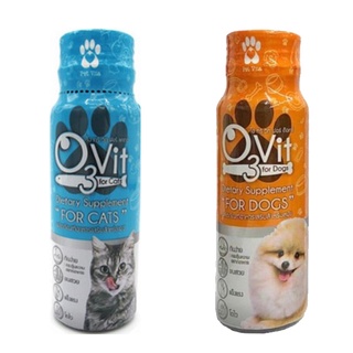 สินค้า O3vit 50ml วิตามินบำรุง แมว/หมา ให้อ้วน ขนสวย แข็งแรง มีไลซีน เสริมภูมิ