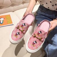 🔥ขายร้อน! รองเท้าผ้าใบอเนกประสงค์แบบ Slip-On ของ Mickey Semi-Lazy