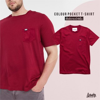 🔥 10.10. SALE 🔥 ® เสื้อไซส์ใหญ่มีกระเป๋า Pocket 3XL 4XL สีแดงเลือดหมู (ลิขสิทธิ์แท้) เสื้อยืดคนอ้วน / เสื้อคนอ้วน BP