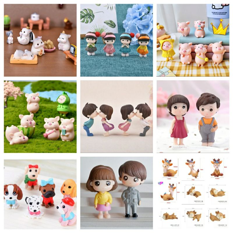 สินค้าพร้อมส่งในไทย-ตุ๊กตาเรซิ่นตัวจิ๋ว-แต่งสวน-แต่งบ้าน-แต่งเค้ก-ตุ๊กตาปักกระถาง-ตุ๊กตาตัวจิ๋ว
