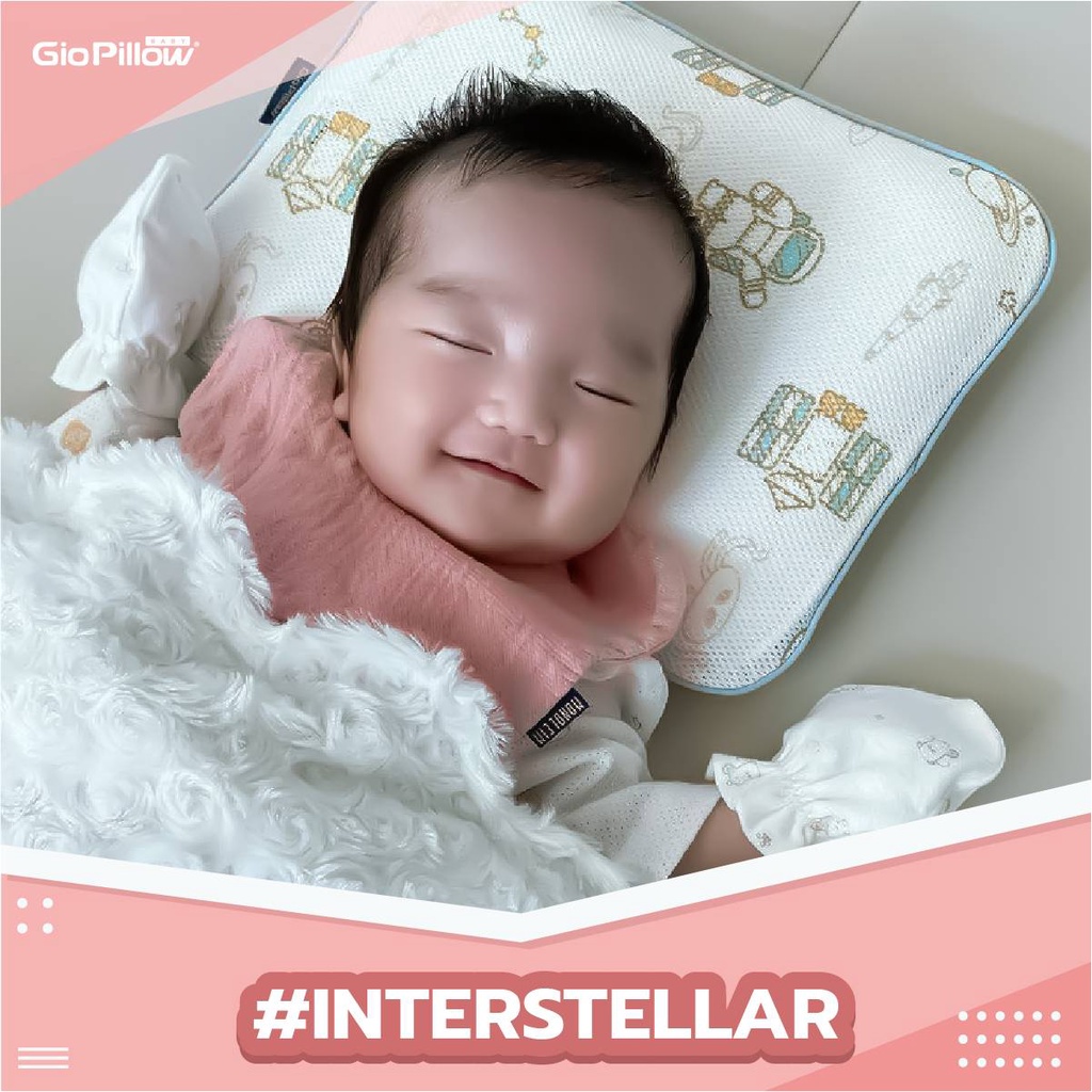 Gio Pillow หมอนเด็กพรีเมียมจากเกาหลี ป้องกันศรีษะแบน New in Shopee