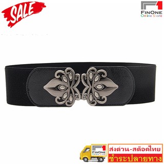 Fin 1 เข็มขัดผู้หญิง Womens Belt รุ่น B1992 - สีดำ Black