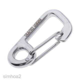 ภาพขนาดย่อของภาพหน้าปกสินค้าStainless Steel Spring Snap Hook Carabiner Link Buckle Clip 220lbs Loading จากร้าน simhoa2.th บน Shopee
