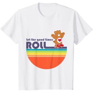 เสื้อยืดอินเทรนด์ผู้ชายอินเทรนด์ผู้หญิงเสื้อยืด พิมพ์ลาย Care Bears Let the Good Times Roll สําหรับเด็กS-3XL