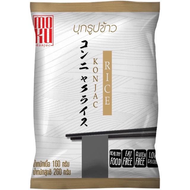 ภาพหน้าปกสินค้าMOKU บุกรูปข้าว บุกเพื่อสุขภาพ Konjac noodle ขนาด160 กรัม