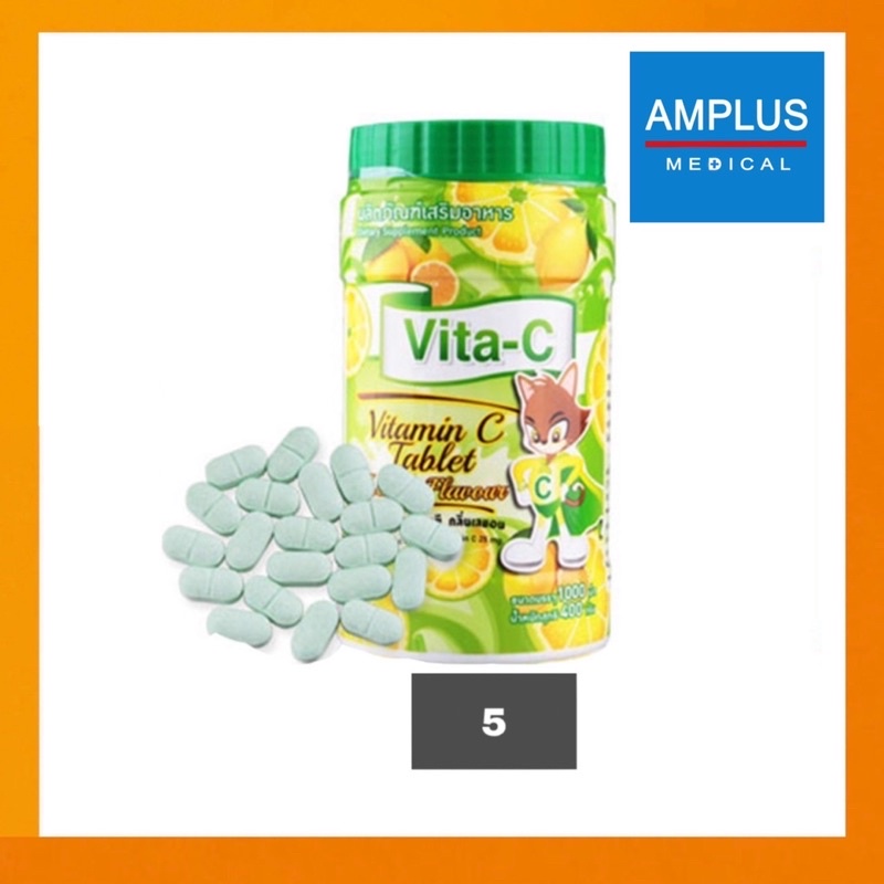ภาพสินค้ายืนยัน  *แบบกระป๋องยาว*Vita-C Vitamin C Tabletไวต้า-ซี วิตามินซี25mg.อัดเม็ด: 1กระป๋อง บรรจุ1000เม็ด จากร้าน amplusmedical บน Shopee ภาพที่ 5