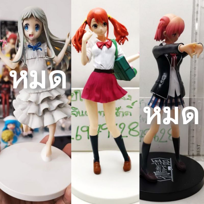 แท้-มือ2ฐานไม่ตรงรุ่น-taito-anohana-the-flower-we-saw-that-day-statue-figure-anaru-naruko-anjou-ผมสีส้ม-เมมะ-memma