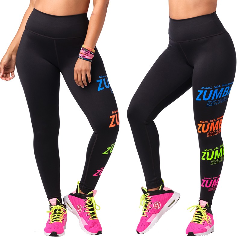 Zumba Happy High Waisted Ankle Leggings