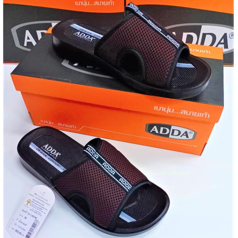 adda-รองเท้าแตะแบบสวม-รุ่น-7j05-m-สีน้ำตาล-ของแท้-100-พร้อมกล่อง-สินค้าพร้อมส่ง