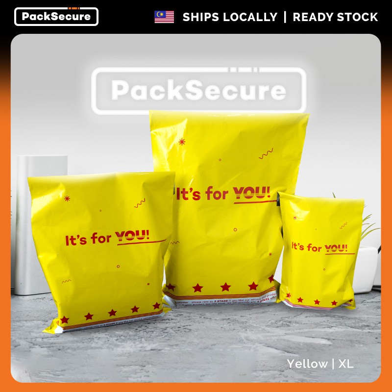 PackSecure รีไซเคิลได้ 100 ชิ้น XL ขนาด AWB Pocket Courier Bag / ถุง ...