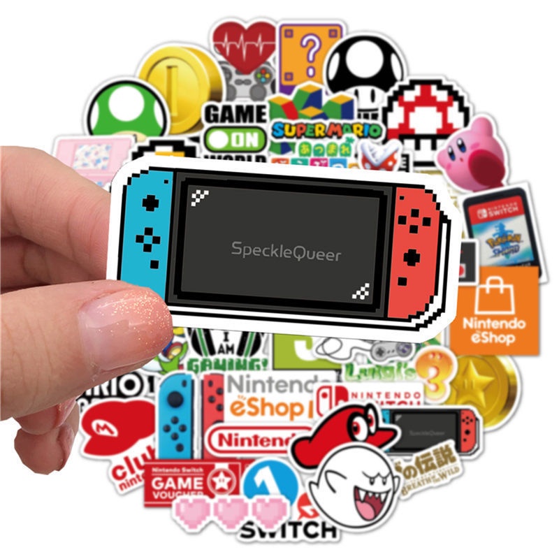 set-sticker-nintendo-50-ชิ้น-สติกเกอร์นินเทนโด้-สำหรับติดเครื่อง-nintendo-switch-เคสมือถือ-notebook-กระเป๋าเดินทาง