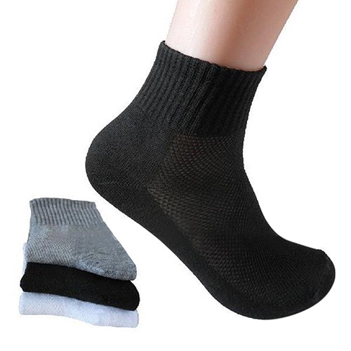 ถุงเท้าผ้าฝ้ายแบบนุ่มระบายอากาศได้ดี-5-คู่