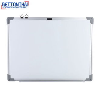 Deli V450 Whiteboard กระดานไวท์บอร์ดแม่เหล็กขอบมน ขนาด 18 × 24 นิ้ว  กระดานไวท์บอร์ด เครื่องเขียน  ไวท์บอร์ดA4 สำนักงาน