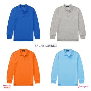 RALPH LAUREN COTTON MESH LONG-SLEEVE POLO