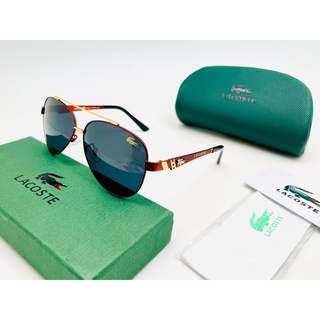 LACOSTE ใหม่ แก้วลาคอส โพลาไรซ์ สีดํา และรังสียูวี สีแดง สีทอง สําหรับผู้ชาย