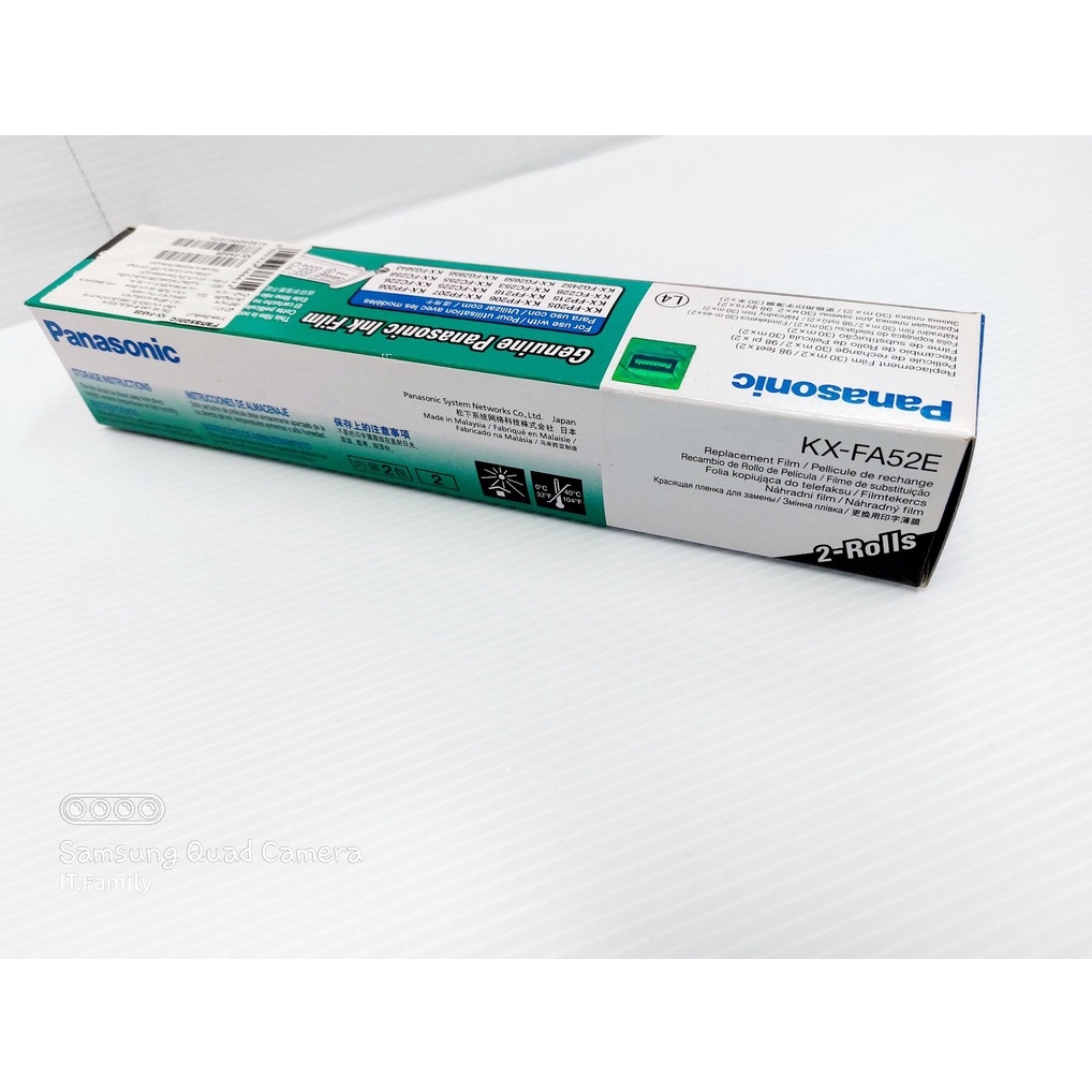 ตลับผงหมึกฟิล์มแฟกซ์-panasonic-kx-fa52e-for-kx-fp206-original-ออกใบกำกับภาษีได้