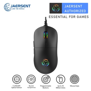 ภาพหน้าปกสินค้าJAERSENT เมาส์ เมาส์เล่นเกมส์ มีไฟ 7 สี Gaming Mouse เมาส์เรืองแสงเม้าส์ เมาส์สำหรับเล่นเกม ระดับ 6 DPI ลูกรอกยางเรียบ 3 มิติ ที่เกี่ยวข้อง